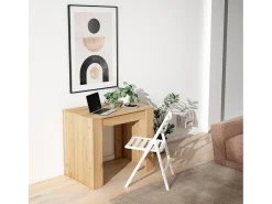 Mesa Consola Extensível, 140x90x77cm, Para 6 pessoas, Mesa de Jantar, Carvahlo