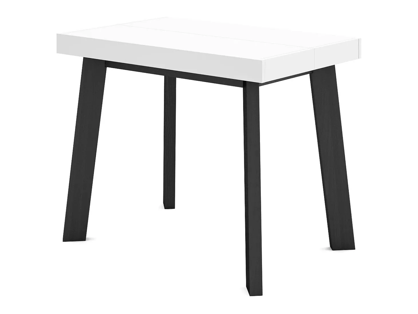 Mesa Consola Extensível, 222x90x73cm, Para 10 pessoas, Pés de madeira, Branco