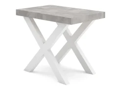 Mesa Consola Extensível, 302x90x73cm, Para 14 pessoas, Pés de madeira, Cimento