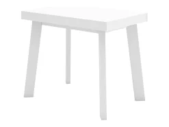 Mesa Consola Extensível, 160x90x73cm, Para 8 pessoas, Pés de madeira, Branco