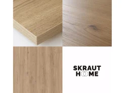 Mesa Consola Extensível, 180x90x73cm, Para 8 pessoas, Pés de madeira, Carvahlo