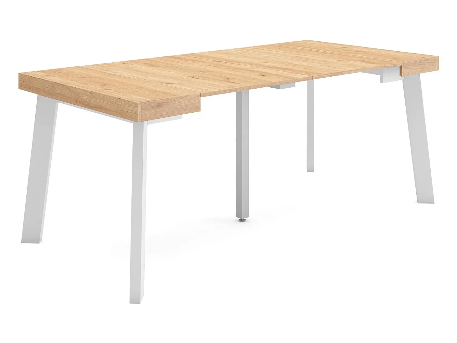 Mesa Consola Extensível, 180x90x73cm, Para 8 pessoas, Pés de madeira, Carvahlo