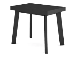Mesa Consola Extensível, 180x90x73cm, Para 8 pessoas, Pés de madeira, Preto