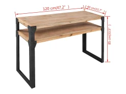 Mesa consola, madeira de acácia maciça, 120x40x85 cm PT872428