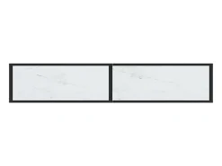 Mesa consola mármore branco 180x35x75,5 cm vidro temperado PT864127