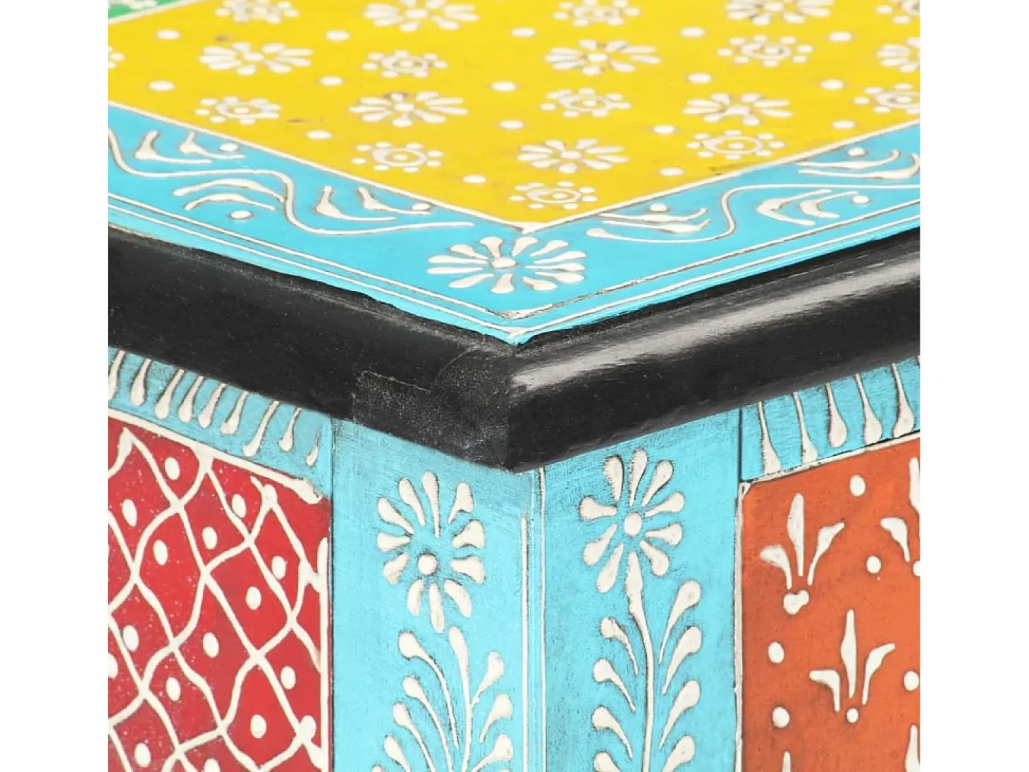 Mesa consola pintada à mão 80x35x75 cm mangueira maciça