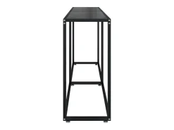 Mesa consola preto 180x35x75,5 cm vidro temperado PT797849