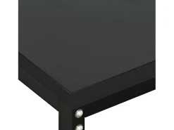Mesa consola preto 180x35x75,5 cm vidro temperado PT797849
