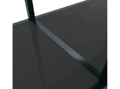 Mesa consola preto 180x35x75,5 cm vidro temperado PT615636