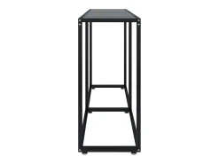 Mesa consola preto 140x35x75,5 cm vidro temperado