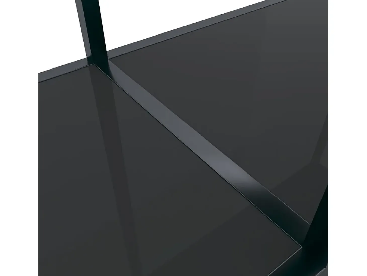 Mesa consola preto 180x35x75,5 cm vidro temperado