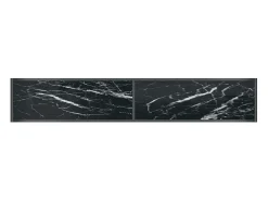 Mesa consola preto 200x35x75,5 cm vidro temperado