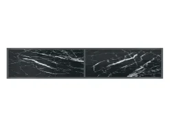Mesa consola preto 180x35x75,5 cm vidro temperado PT942541