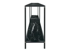 Mesa consola preto 180x35x75,5 cm vidro temperado PT942541