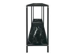Mesa consola preto 140x35x75,5 cm vidro temperado PT899882
