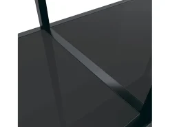 Mesa consola preto 200x35x75,5 cm vidro temperado PT614468