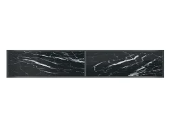 Mesa consola preto 200x35x75,5 cm vidro temperado PT420912