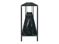Mesa consola preto 200x35x75,5 cm vidro temperado PT420912