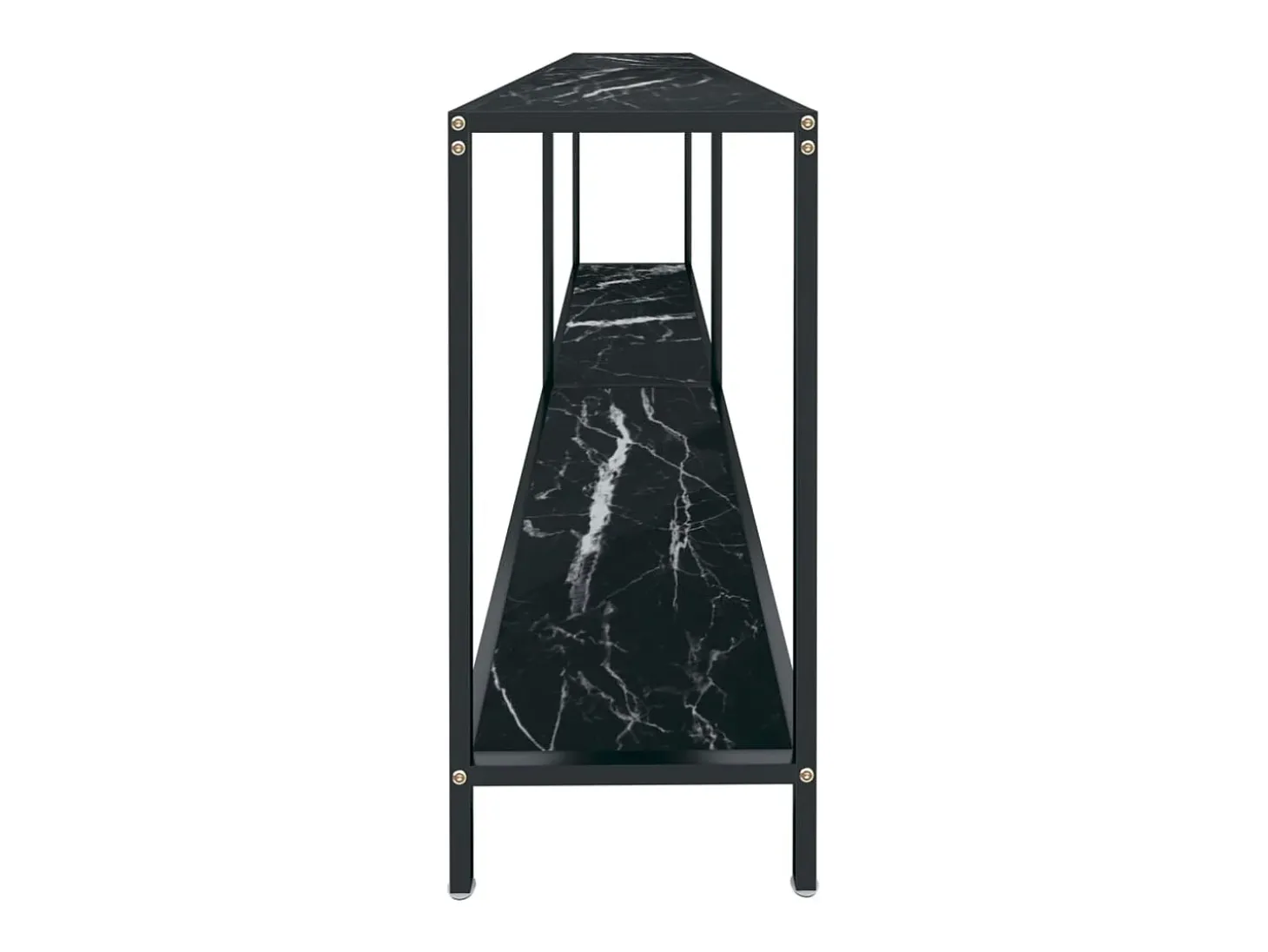 Mesa consola preto 200x35x75,5 cm vidro temperado PT420912