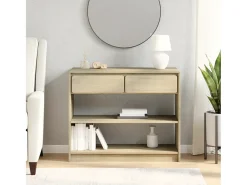 Mesa consola SAUDA 89,5x36,5x73 cm pinho maciço cor carvalho PT996242