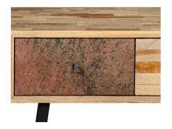 Mesa consola teca reciclada maciça 120x30x76 cm