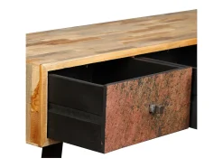 Mesa consola teca reciclada maciça 120x30x76 cm
