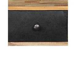 Mesa consola teca reciclada maciça 120x30x76 cm