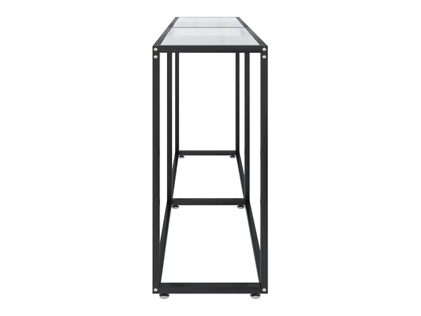Mesa consola transparente 180x35x75,5 cm vidro temperado