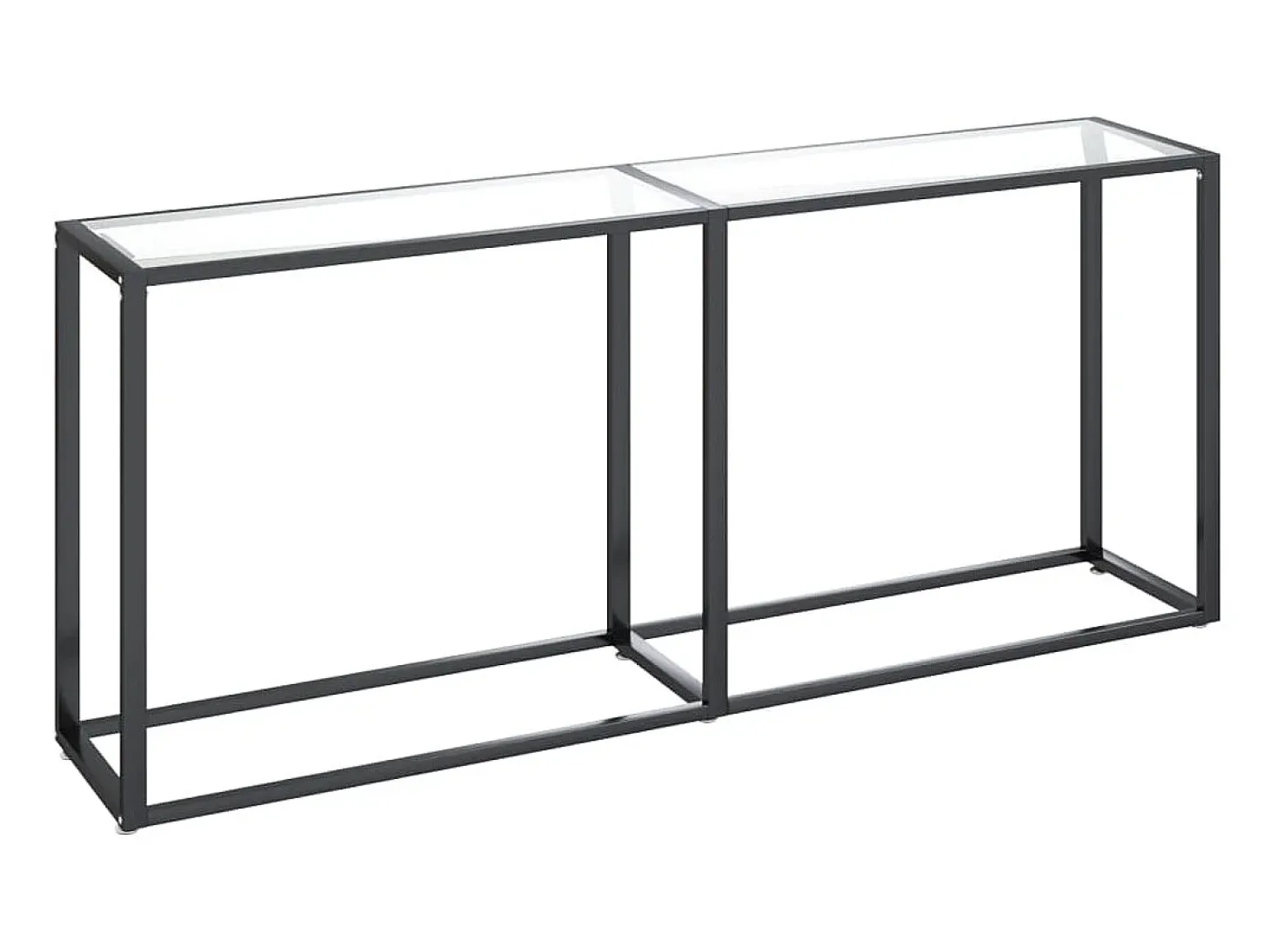 Mesa consola transparente 180x35x75,5 cm vidro temperado