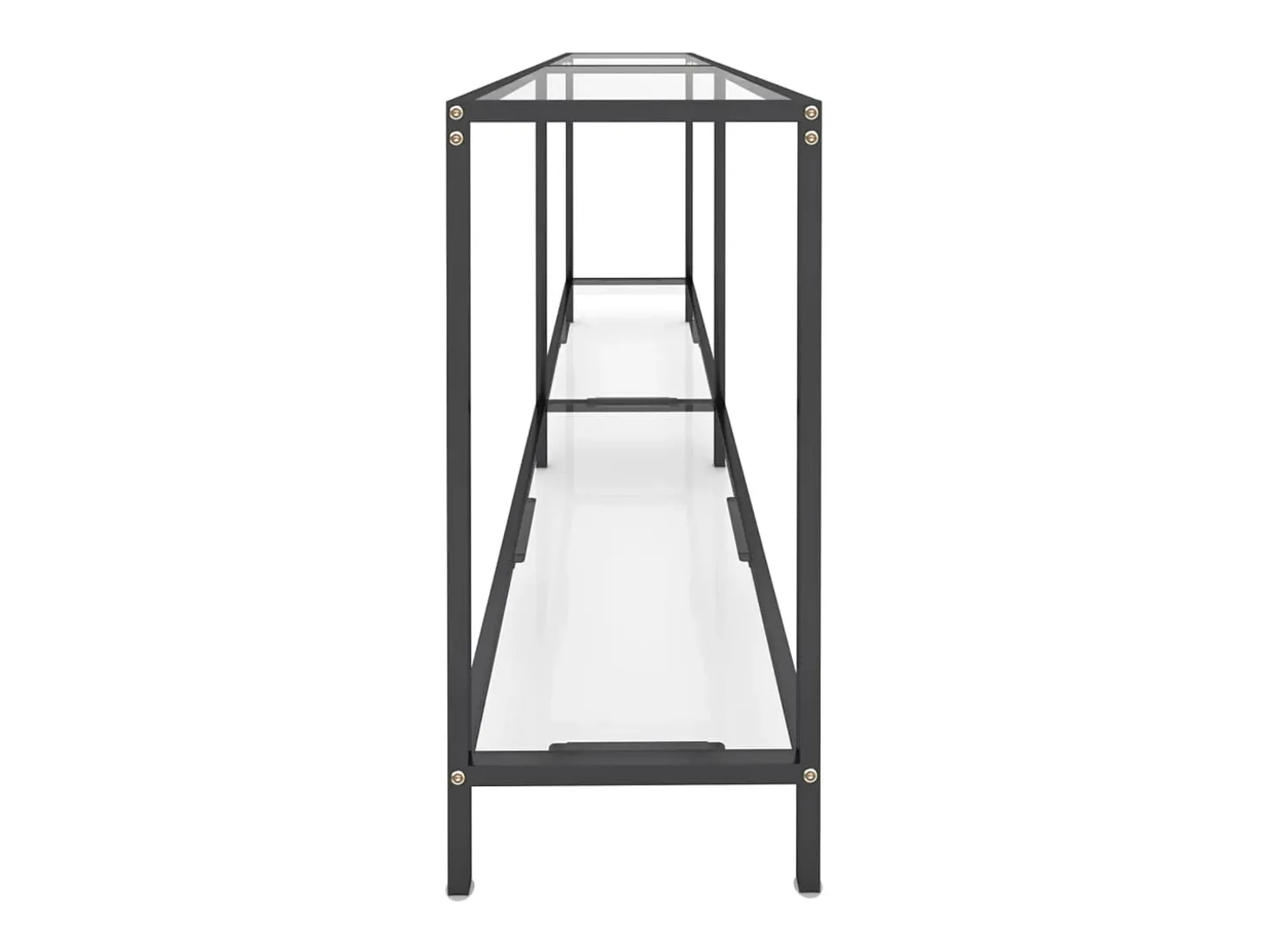 Mesa consola transparente 180x35x75,5 cm vidro temperado PT828689