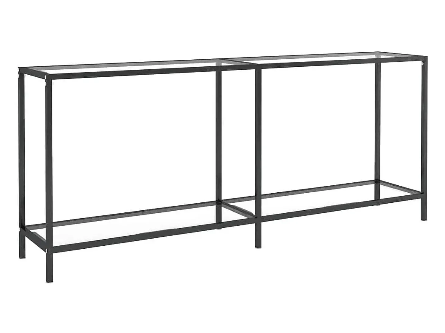 Mesa consola transparente 180x35x75,5 cm vidro temperado PT828689