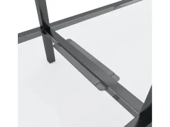 Mesa consola transparente 140x35x75,5 cm vidro temperado