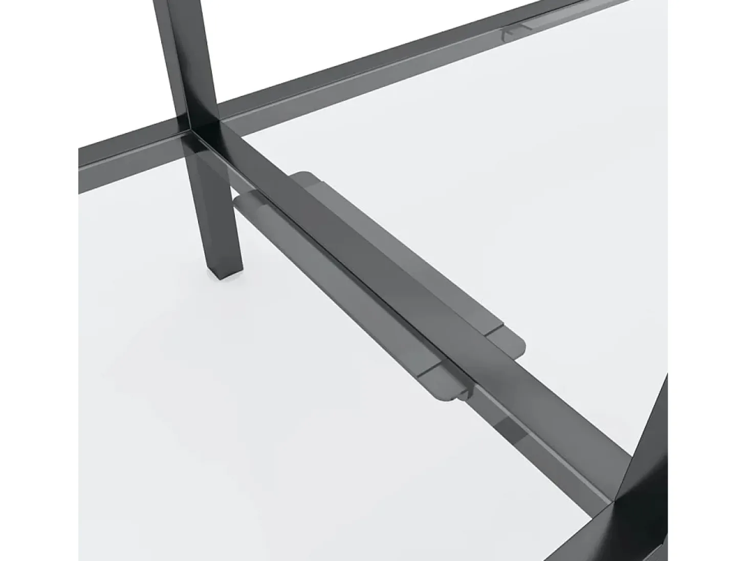 Mesa consola transparente 220x35x75,5 cm vidro temperado PT612794