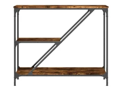 Mesa consola 88,5x30x75 cm derivados de madeira carvalho fumado