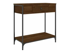 Mesa consola 75x34,5x75 cm derivados madeira carvalho castanho