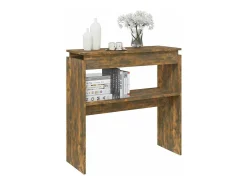 Mesa consola 80x30x80 cm derivados de madeira carvalho fumado