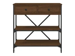 Mesa consola 75x34,5x75 cm derivados madeira carvalho castanho