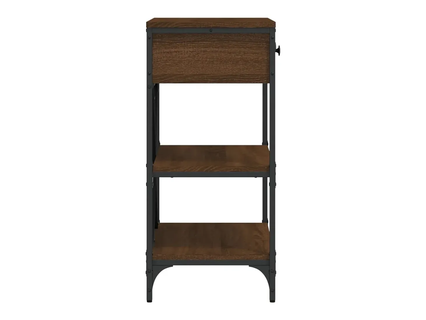 Mesa consola 75x34,5x75 cm derivados madeira carvalho castanho