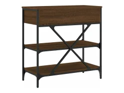 Mesa consola 75x34,5x75 cm derivados madeira carvalho castanho