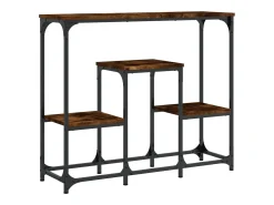 Mesa consola 89,5x28x76 cm derivados de madeira carvalho fumado