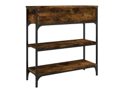 Mesa consola 72,5x25x75 cm derivados de madeira carvalho fumado