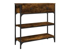Mesa consola 72,5x25x75 cm derivados de madeira carvalho fumado