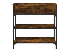 Mesa consola 72,5x25x75 cm derivados de madeira carvalho fumado