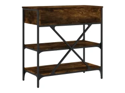 Mesa consola 75x34,5x75 cm derivados de madeira carvalho fumado