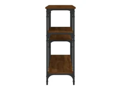 Mesa consola 160x29x75 cm derivados madeira carvalho castanho