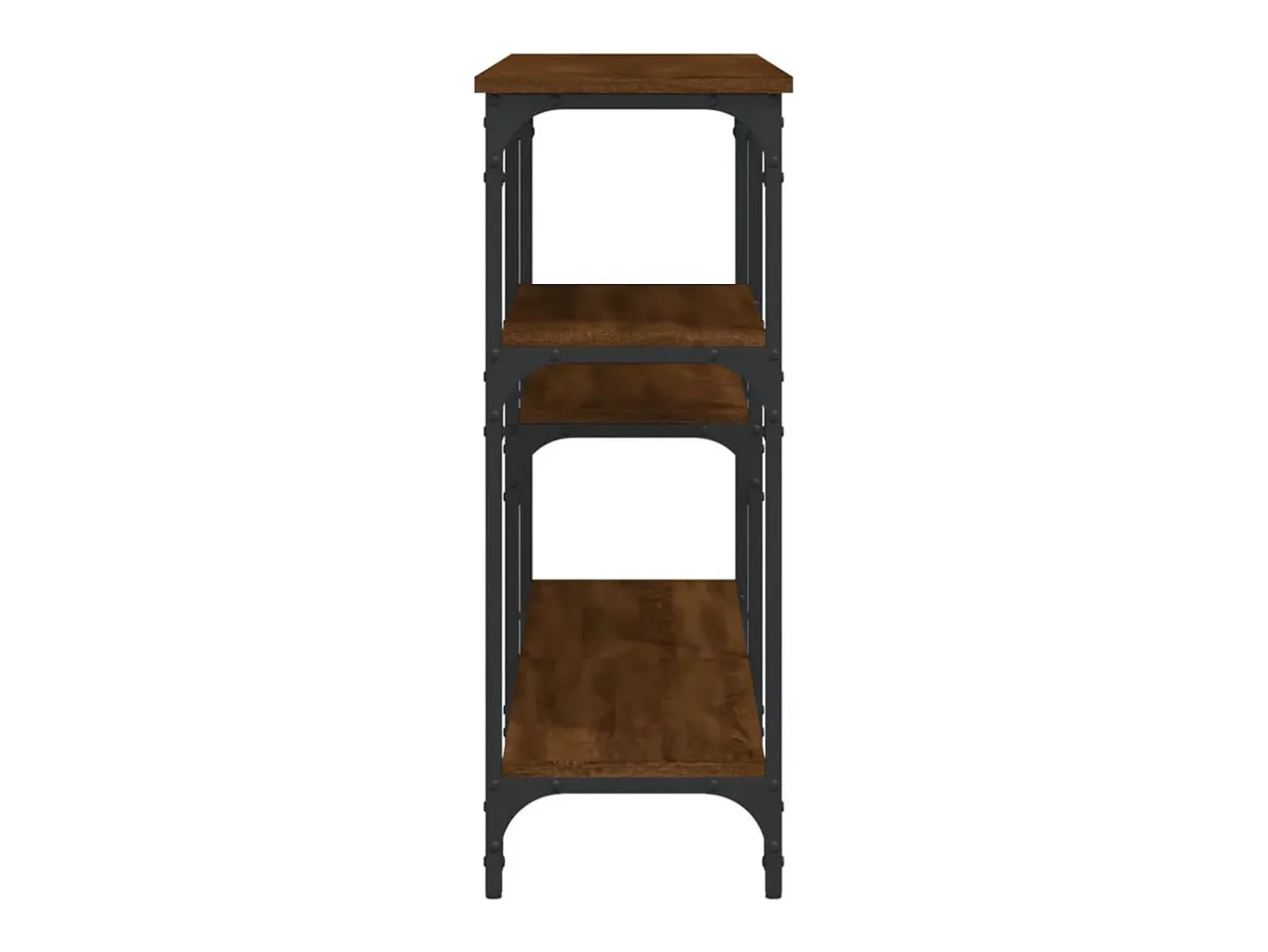 Mesa consola 160x29x75 cm derivados madeira carvalho castanho