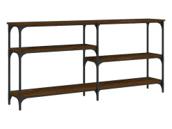 Mesa consola 160x29x75 cm derivados madeira carvalho castanho