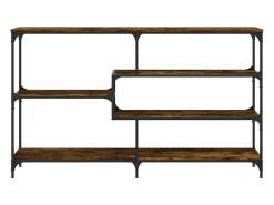 Mesa consola 160x32x95 cm derivados de madeira carvalho fumado