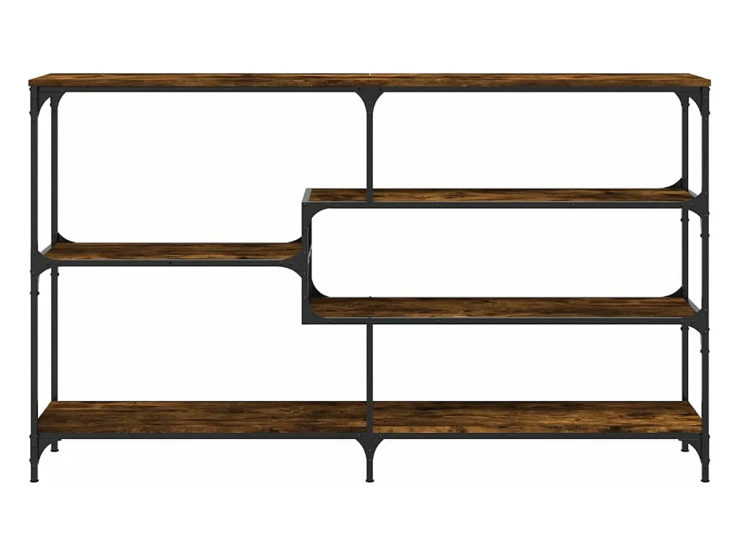 Mesa consola 160x32x95 cm derivados de madeira carvalho fumado