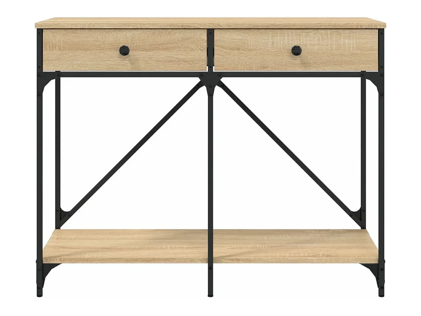 Mesa consola 100x39x78,5 cm derivados madeira carvalho sonoma